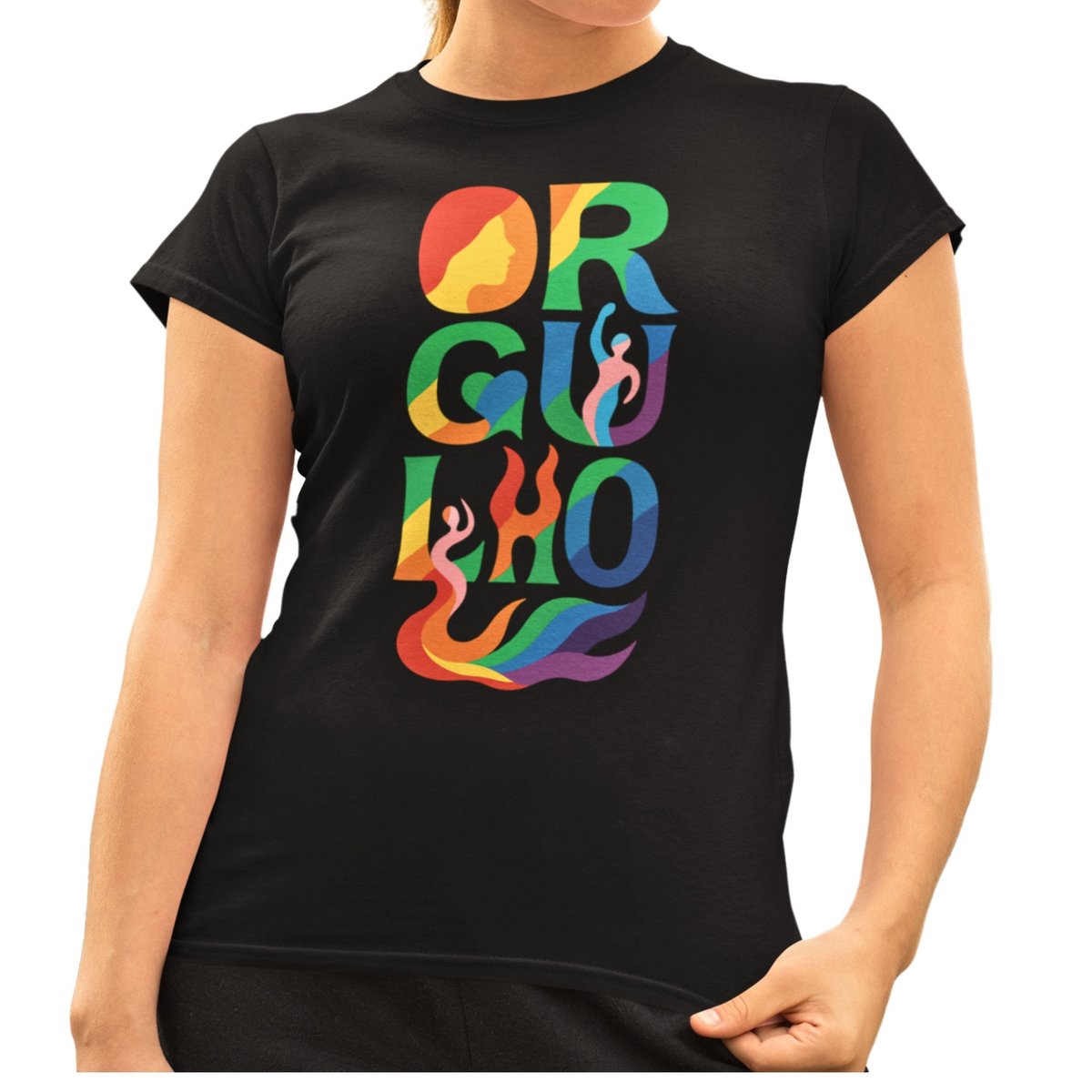 Nome do produto: Camiseta Baby Look Orgulho LBTQIAPN+ Diversidade Algodão