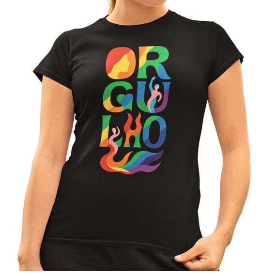 Camiseta Baby Look Orgulho LBTQIAPN+ Diversidade Algodão