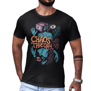 Camiseta Teoria do Caos Chaos Theory Psicodélica Algodão