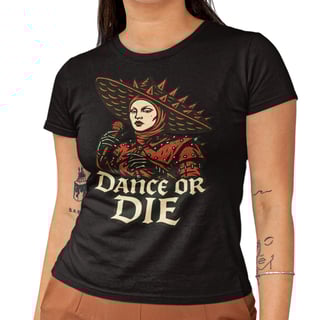 Camiseta Dance Or Die Lady Gaga Abracadabra Mayhem Vintage Feminina Algodão