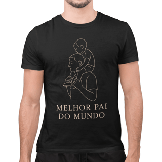 Nome do produto Camiseta Melhor Pai do Mundo Dia dos Pais Algodão