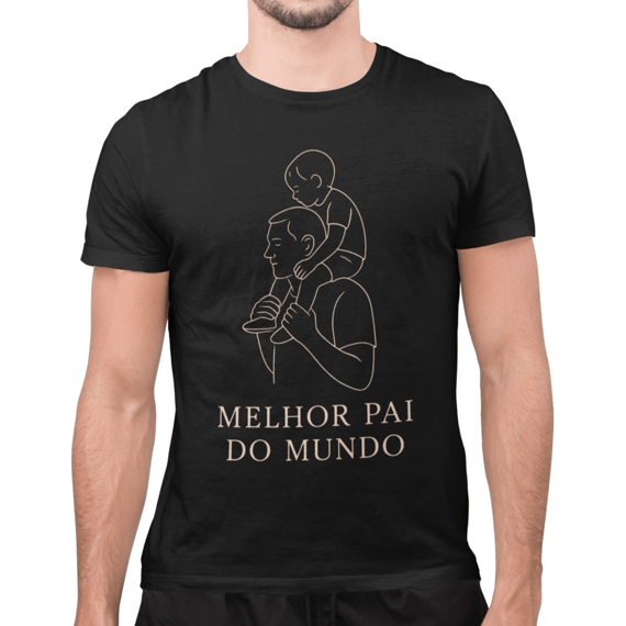 Camiseta Melhor Pai do Mundo Dia dos Pais Algodão