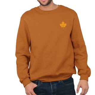 Moletom Outono-Inverno Estampa Folha Unissex DTG Minimalista