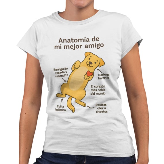 Camiseta “Anatomía De Mi Mejor Amigo” Baby Look – HispanoMundi