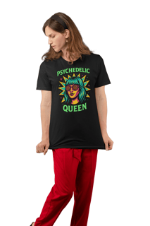 Nome do produto Camiseta Psychedelic Queen Estilosa Urbana Algodão
