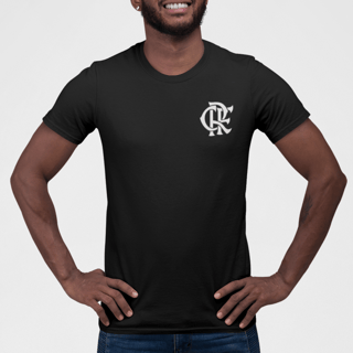 Camiseta CRF Branco do Flamengo Algodão Rubro Negro