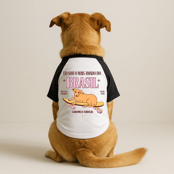 Camiseta para Pet Cachorro Caramelo 