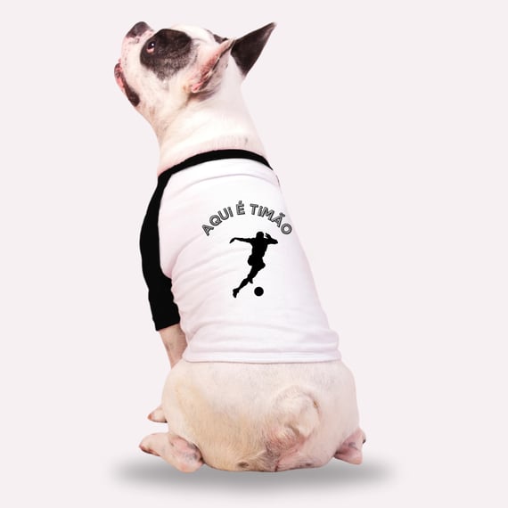 Roupa para Cachorro Aqui é Timão 