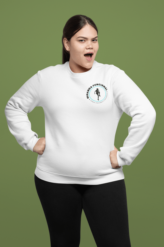 Moletom Premium Fechado sem Capuz Miranda Funcional - Logo na frente (Branco, Cinza e Off-White)
