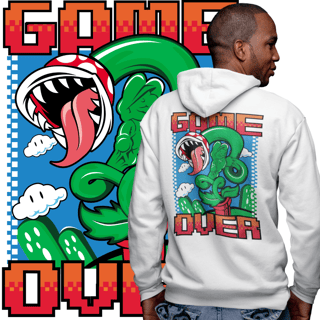 Moletom Premium Com Zíper Super Mario Game Over