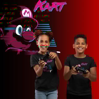 [Infantil] Camiseta Mario Kart (2 a 8 anos)