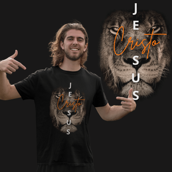 [Premium] Camiseta Jesus Cristo/Leão (Frente)