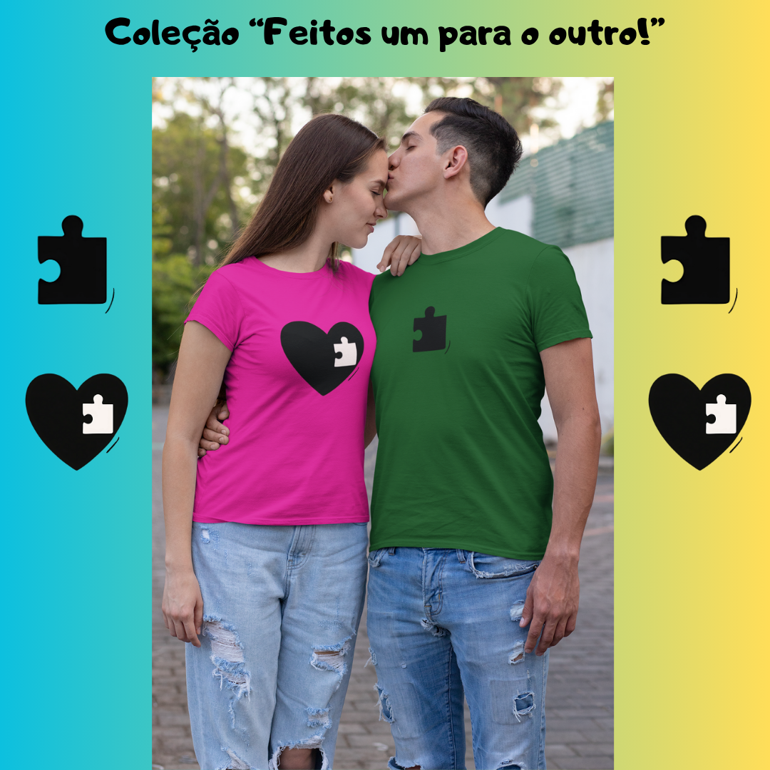 Nome do produto: [Quality] Camiseta Amor (Coração/Quebra Cabeça) - Parte 2