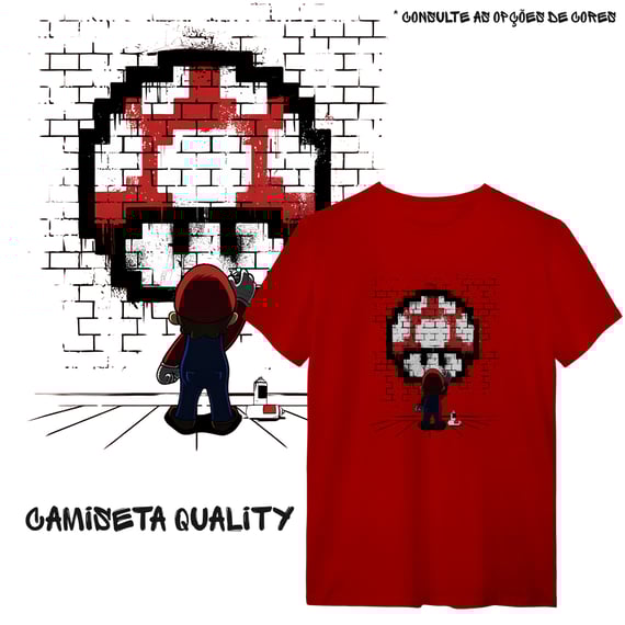 [Quality] Camiseta Super Mario Grafiteiro