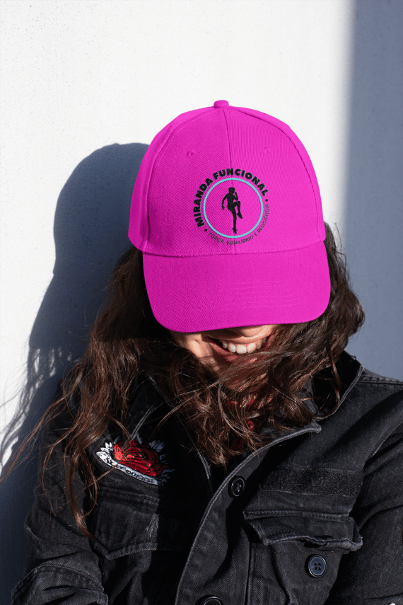 Boné Miranda Funcional (Modelo Americano c/Tela - Branco, Vermelho e Rosa Pink)
