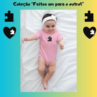 Nome do produto[Infantil] Body Amor (Coração/Quebra Cabeça)