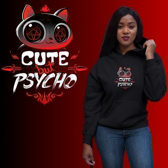 Moletom Premium Canguru Cute But Psycho