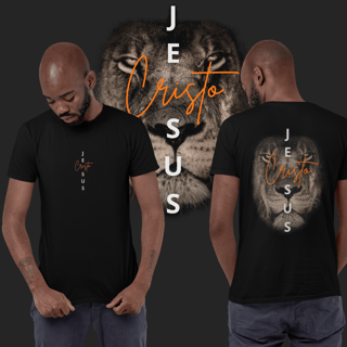 [Quality] Camiseta Jesus Cristo/Leão (Frente/Costas)