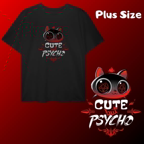 [Plus Size] Camiseta Cute But Psycho