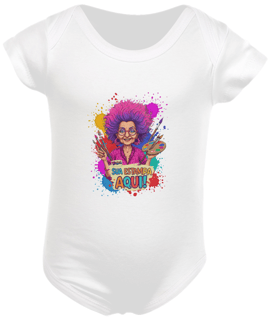 [PERSONALIZÁVEL] Modelo de Body Infantil Personalizado (Cores Branco, Preto, Rosa-Bebê ou Azul Bebê)