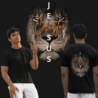 [Premium] Camiseta Jesus Cristo/Leão (Frente/Costas)