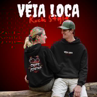 Moletom Premium Canguru Cut But Psycho - Véia Loca Rock Style