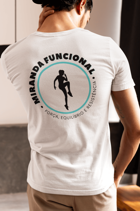 [Premium] Camiseta Miranda Funcional (Estampa: Frente e Costas - Cores Branco, Marfim e Marrom)