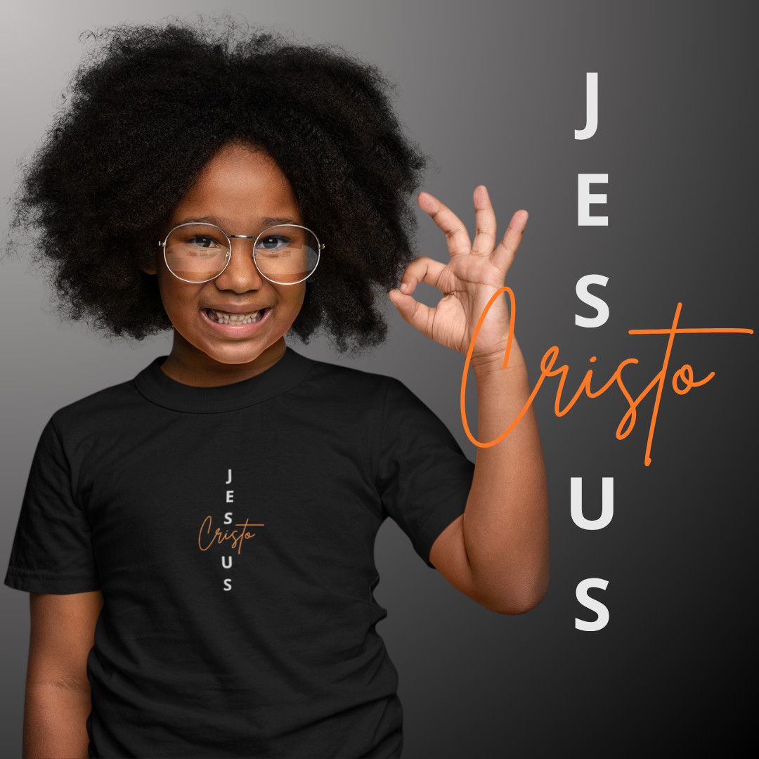 Nome do produto: [Infantil] Camiseta Jesus Cristo (10 a 14 anos)