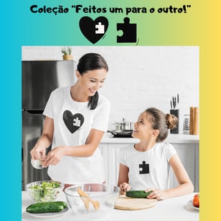 [Infantil] Camiseta Amor (Coração/Quebra Cabeça) (2 a 8 anos)