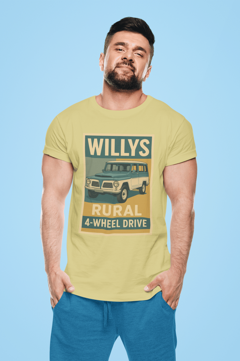 Nome do produto: Camiseta Willys Rural 4x4 | Estilo Retrô Off-Road Brasileiro