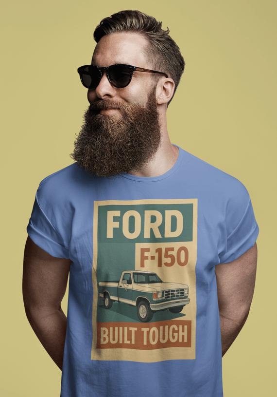 Camiseta Ford F-150 Clássica | Estampa Retrô Pickup Anos 80/90 | Built Tough