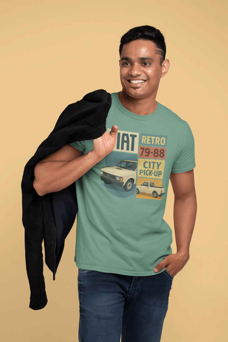 Nome do produto: Camiseta estonada Retrô Fiat 147 City Pick-Up 
