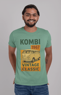 Camiseta Kombi 1967 Vintage | Estampa Retrô Carro Clássico Volkswagen