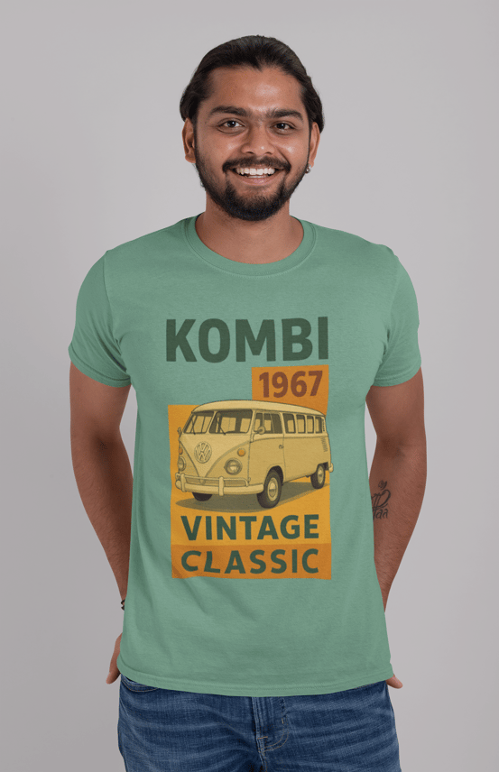 Camiseta Kombi 1967 Vintage | Estampa Retrô Carro Clássico Volkswagen