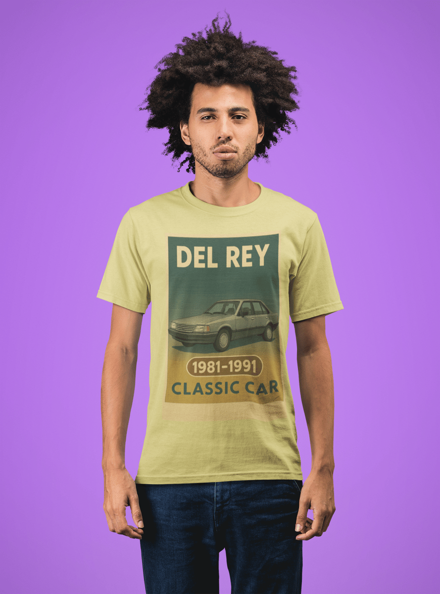 Nome do produto: Camiseta Ford Del Rey 1981–1991 | Estilo Retrô Brasileiro | Clássico Elegante