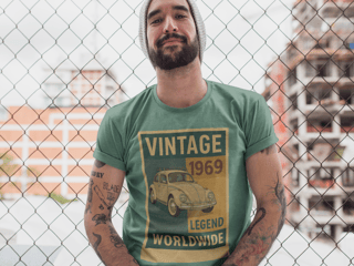 Camiseta Fusca 1969 Vintage | Clássico Mundial dos Carros Antigos