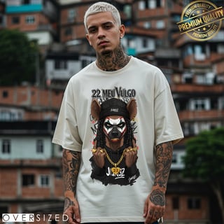 CAMISETA OVERSIZED 22 MEU VULGO