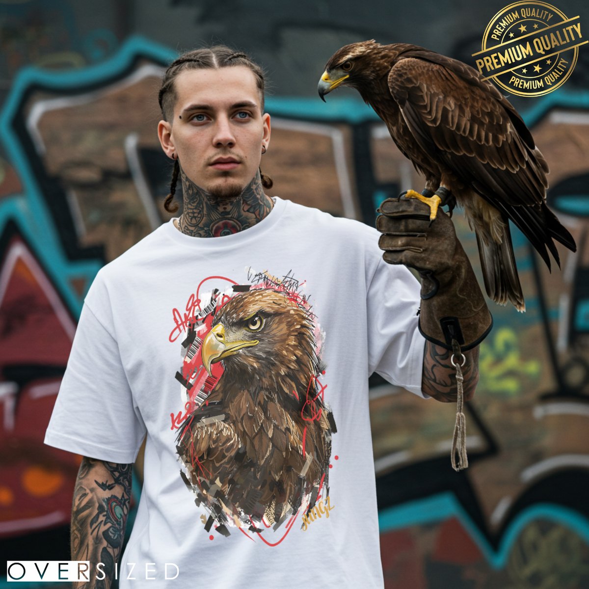 Nome do produto: CAMISETA OVERSIZED STREET EAGLE