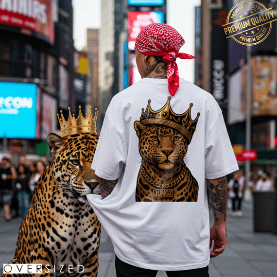 CAMISETA OVERSIZED KING LEOPARD