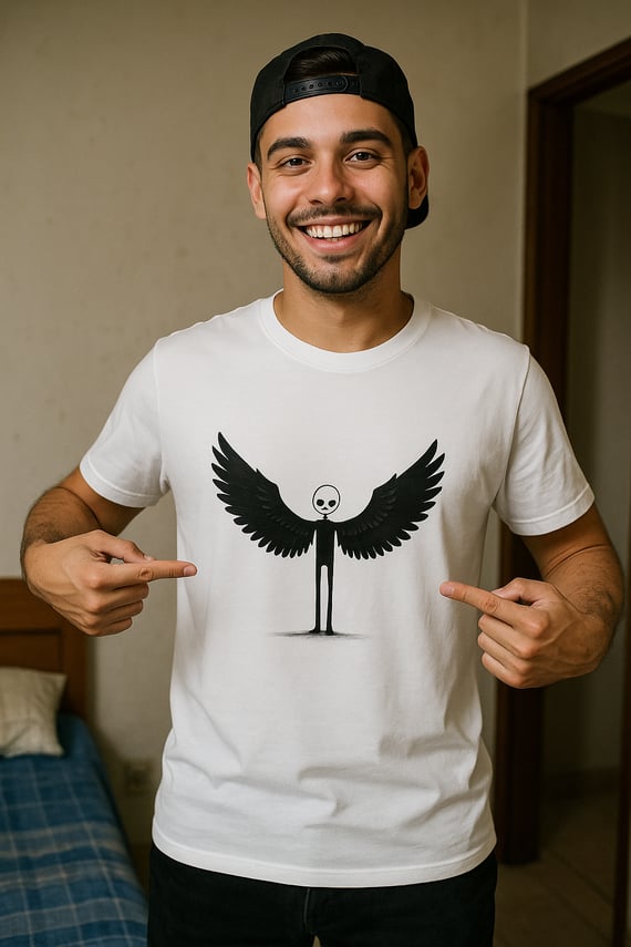 camisa Sticks asas negras 