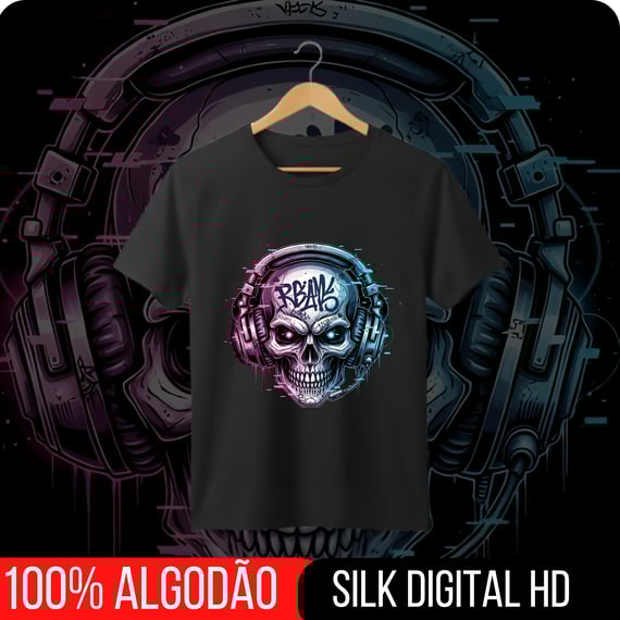 Camisa Cyberpunk gamer skull 