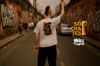 Nome do produto Camiseta Oversized Sócrates - Linha Arena