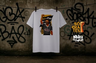 Nome do produto Camiseta Oversized Sócrates - Linha Arena