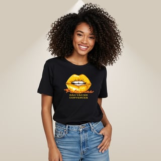 Nome do produto Camiseta Bocas - Palavras Não Vão Me Convencer