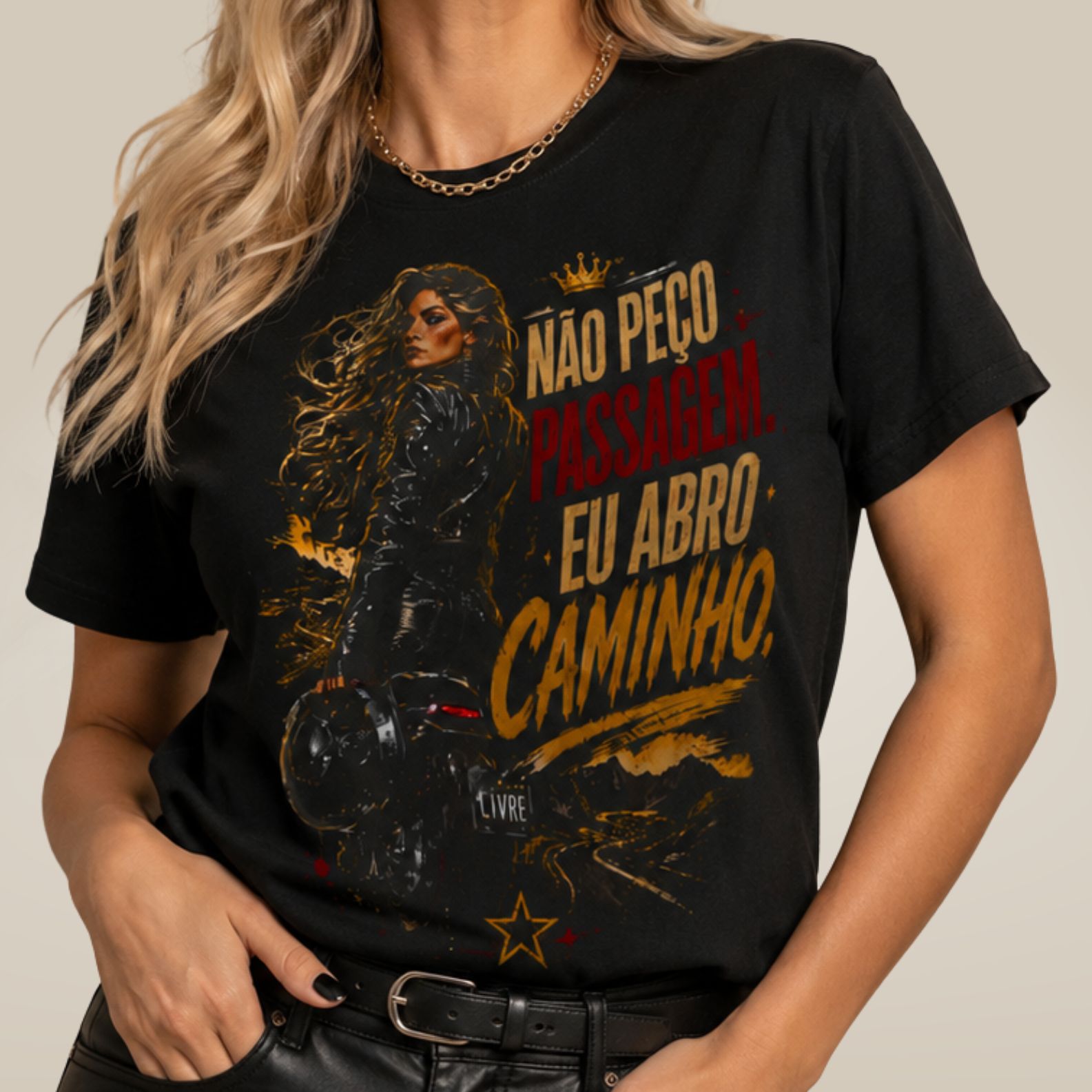 Camiseta Prime | Moto & Liberdade - Eu Abro Caminho