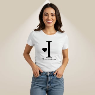 Nome do produto Camiseta Letra I - Meu Viver é Minha Marca