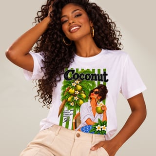 Nome do produto Camiseta Vida Tropical - Coconut