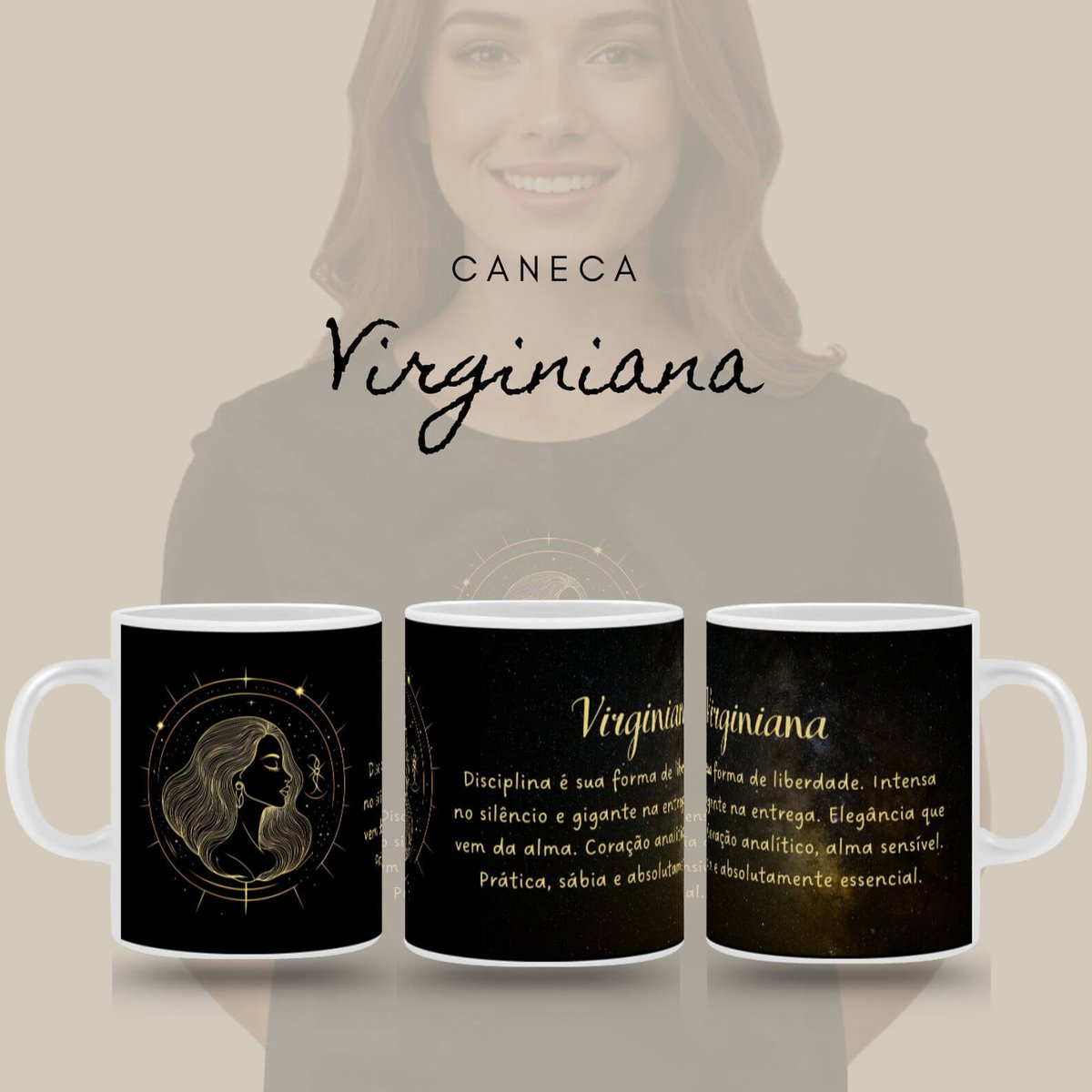 Nome do produto: Caneca Zodíaco - Virginiana