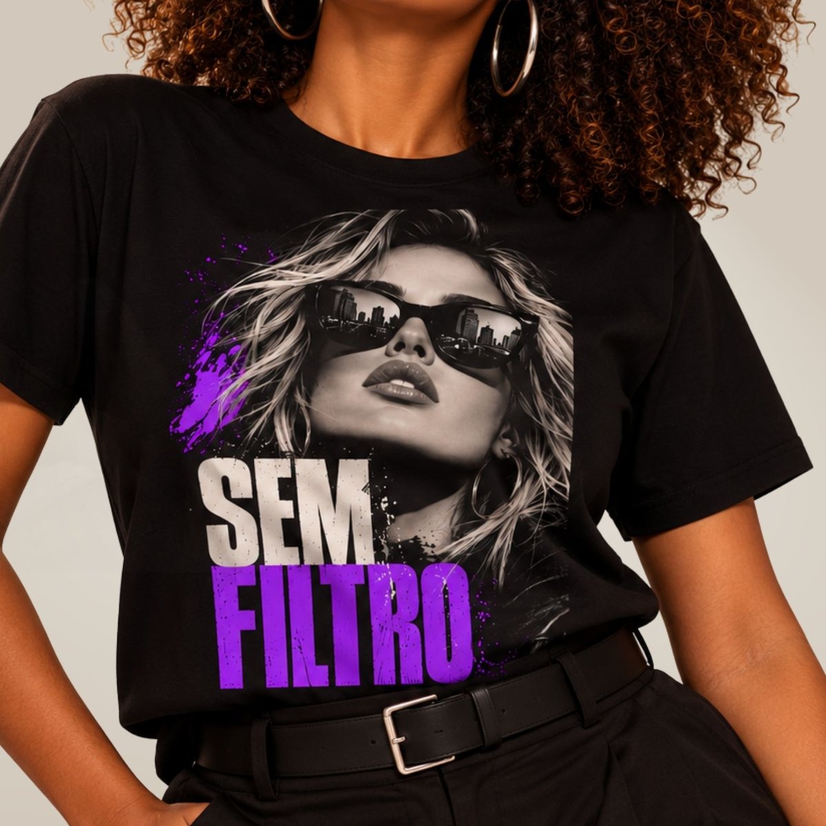 Nome do produto: Camiseta Ela Editorial - Sem Filtro