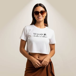 Nome do produto Cropped Sol na Pele